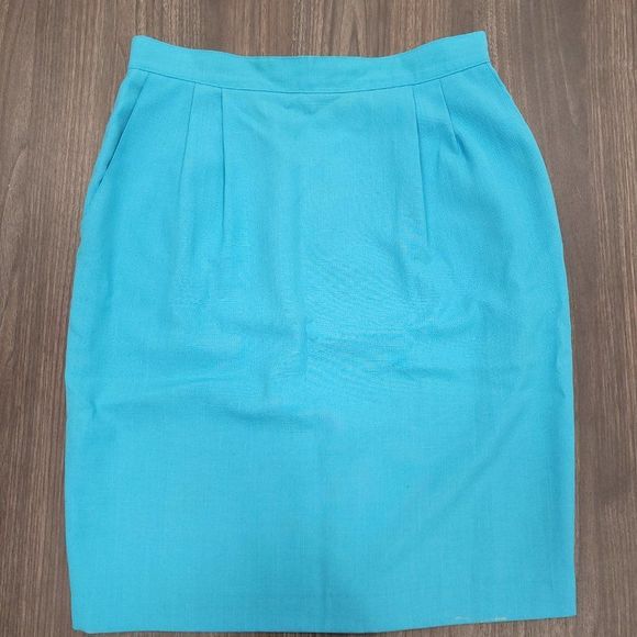 Vintage Braemar Petites matching skirt and blazer suit linen like XL - Picture 9 of 16